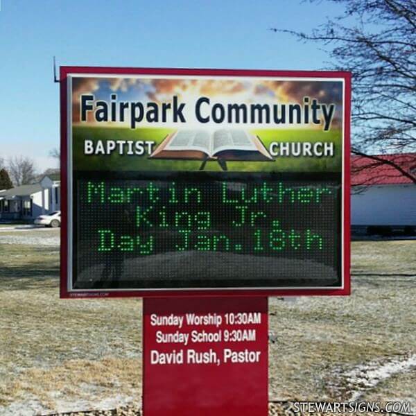 Church Sign for Fairpark Community Baptist Church