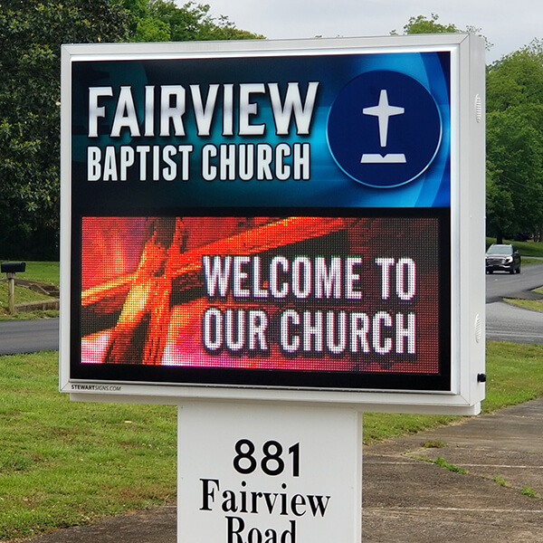 Church Sign for Fairview Baptist Church