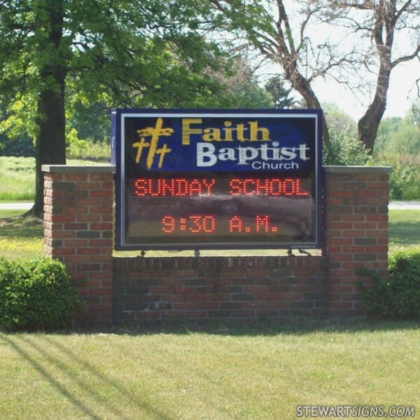 Church Sign for Faith Baptist Church