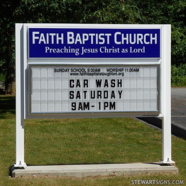 Church Sign for Faith Baptist Church of Stoughton