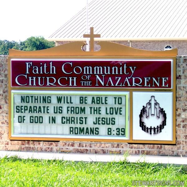 Church Sign for Faith Community Church Nazarene