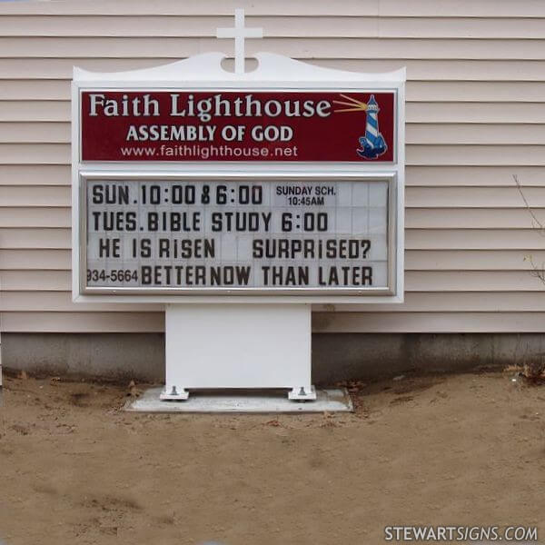 Church Sign for Faith Lighthouse