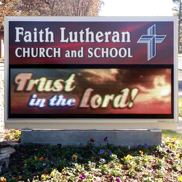 Church Sign for Faith Lutheran Church