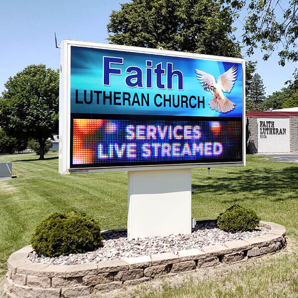 Church Sign for Faith Lutheran Church