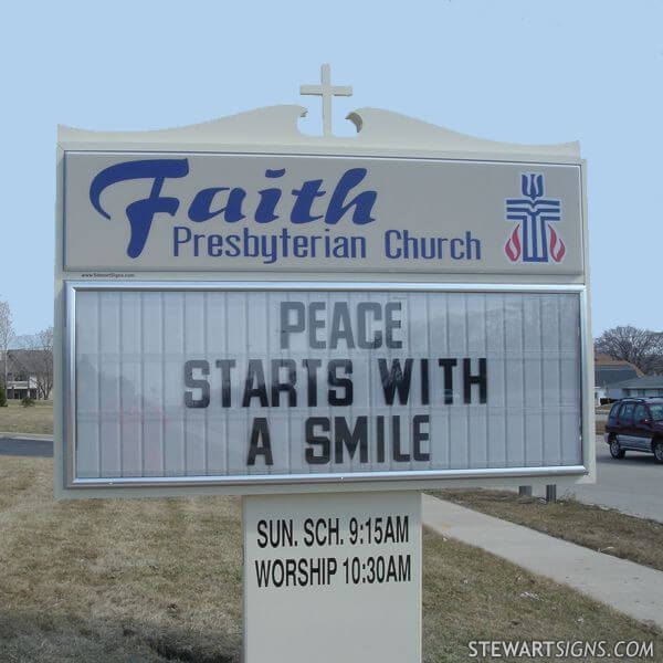 Church Sign for Faith Presbyterian Church