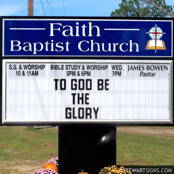 Church Sign for Faith Baptist Church