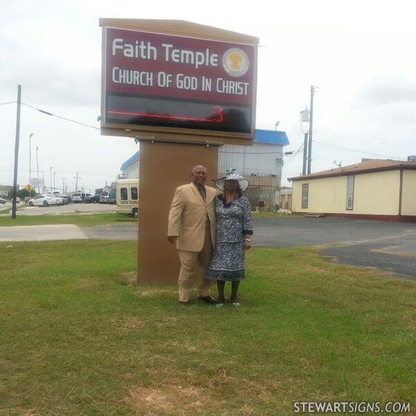 Church Sign for Faith Temple Church of God in Christ