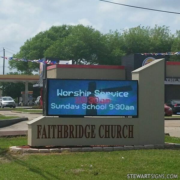 Church Sign for Faithbridge Church