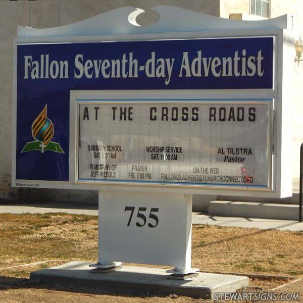 Church Sign for Fallon Seventh-day Adventist