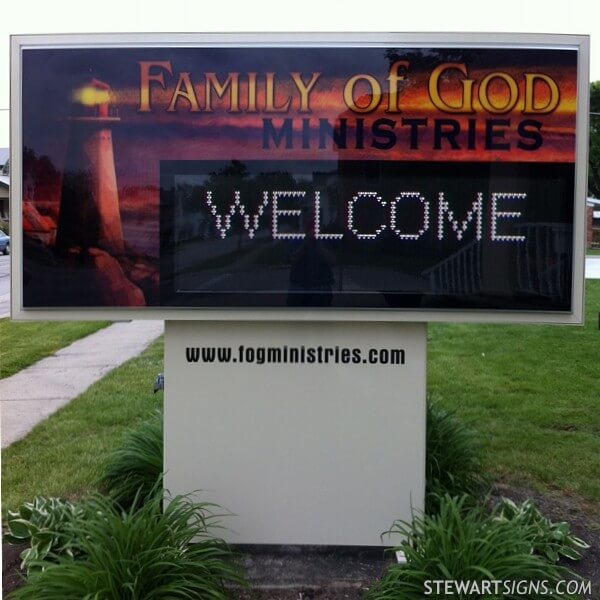 Church Sign for Family of God Ministries