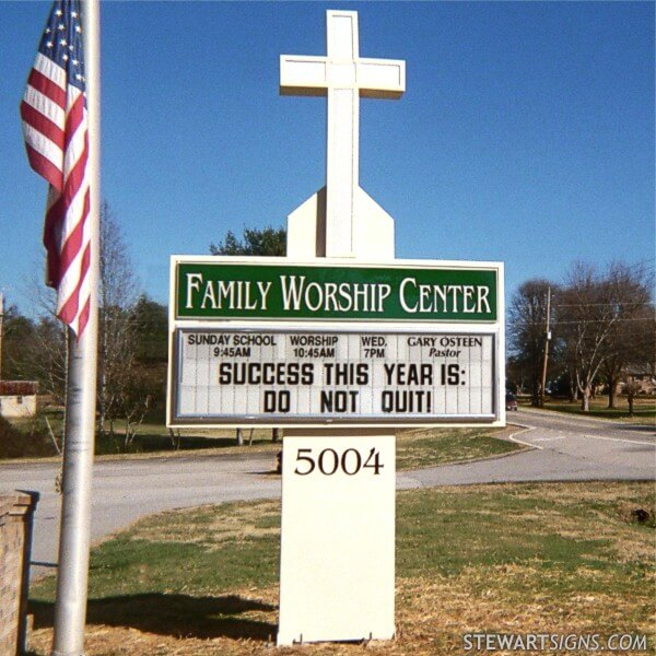 Church Sign for Family Worship Center