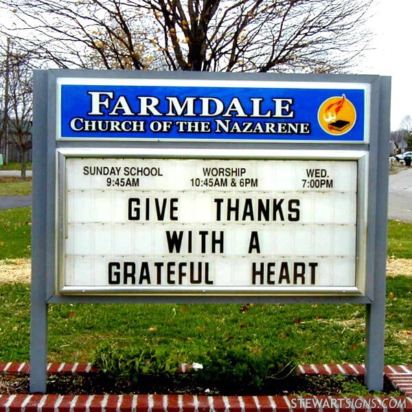 Church Sign for Farmdale Church of the Nazarene