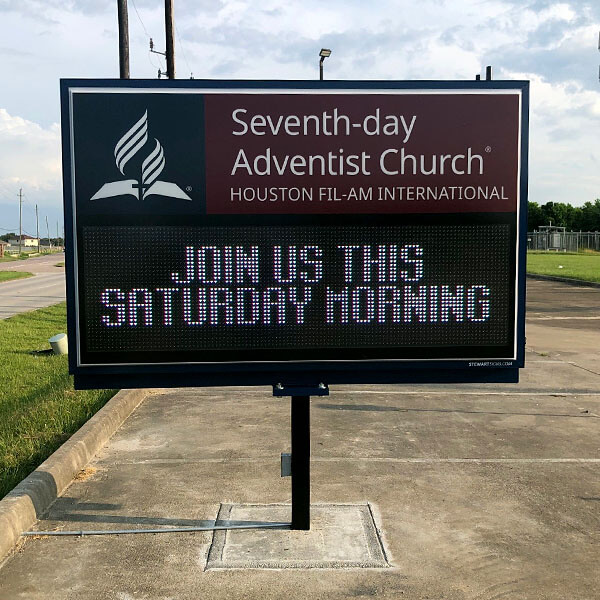 Church Sign for Fil-am International Seventh-day Adventist