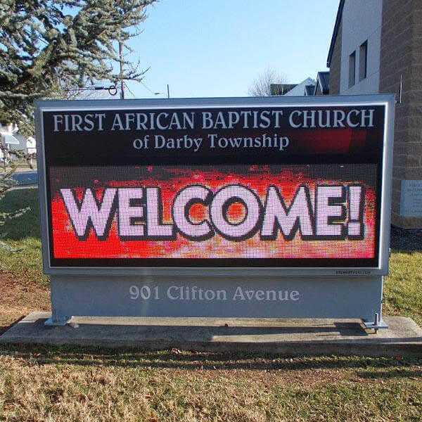 Church Sign for First African Baptist Church