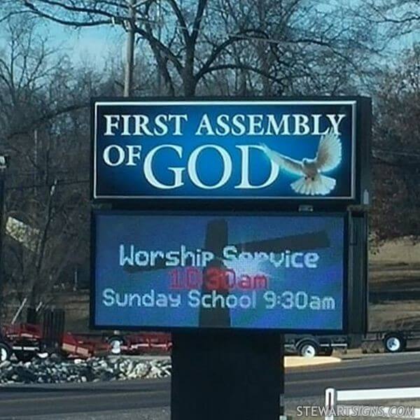 Church Sign for First Assembly of God