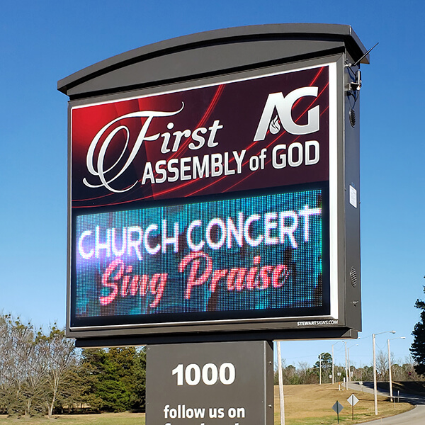 Church Sign for First Assembly of God