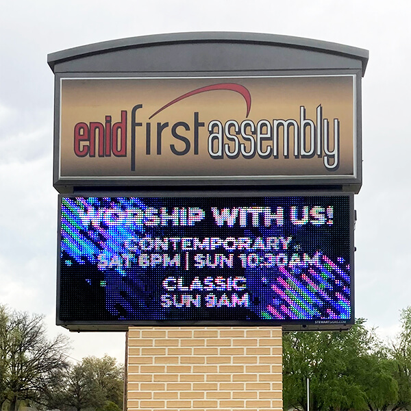 Church Sign for First Assembly of God