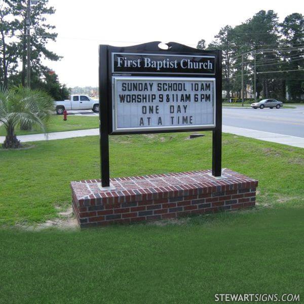 Church Sign for Bamberg First Baptist Church