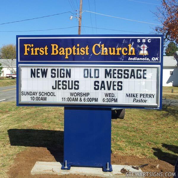 Church Sign for First Baptist Church