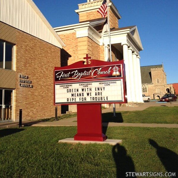 Church Sign for First Baptist Church