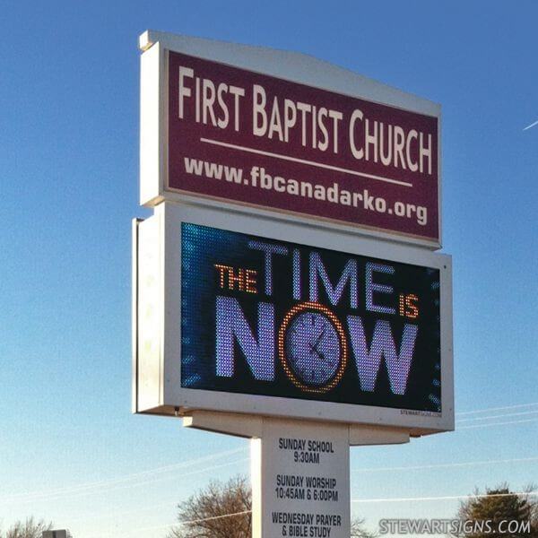 Church Sign for First Baptist Church