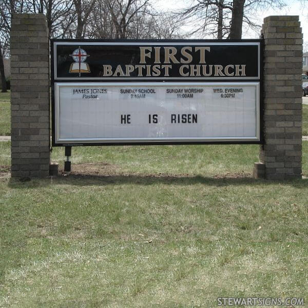 Church Sign for First Baptist Church