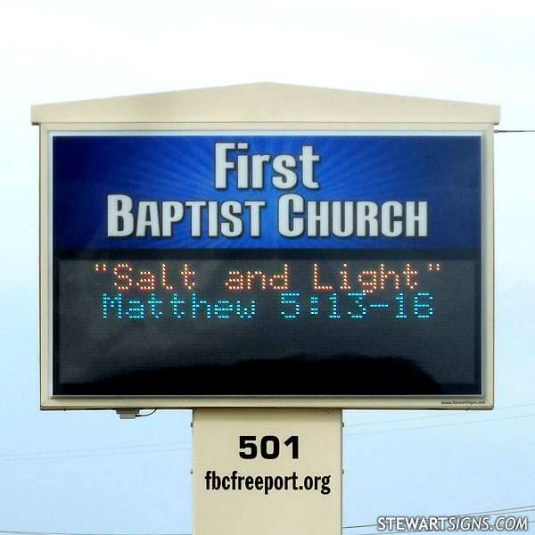 Church Sign for First Baptist Church