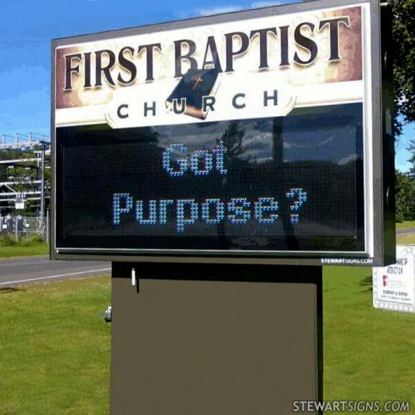 Church Sign for First Baptist Church