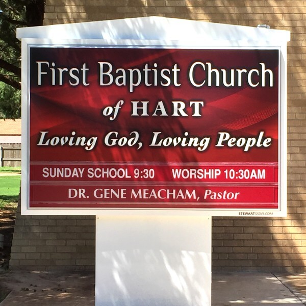 Church Sign for First Baptist Church