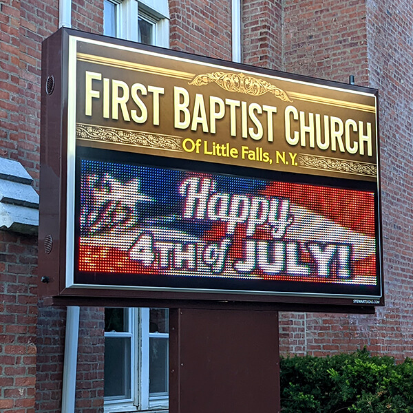 Church Sign for First Baptist Church