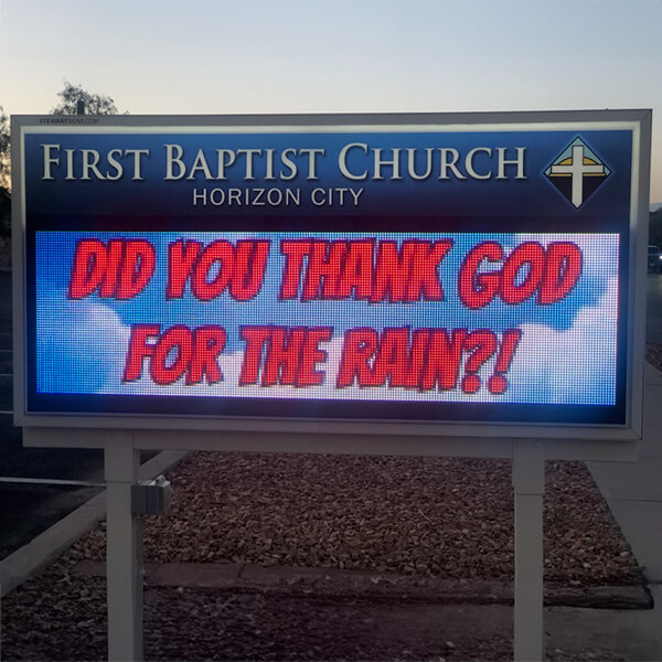 Church Sign for First Baptist Church