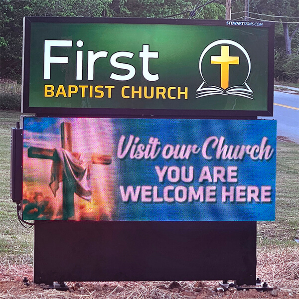 Church Sign for First Baptist Church