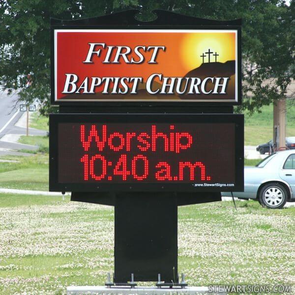 Church Sign for First Baptist Church