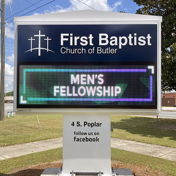 Church Sign for First Baptist Church