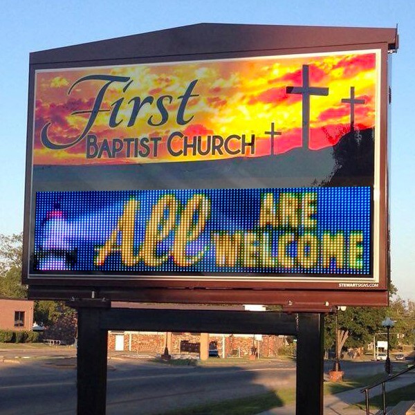 Church Sign for First Baptist Church