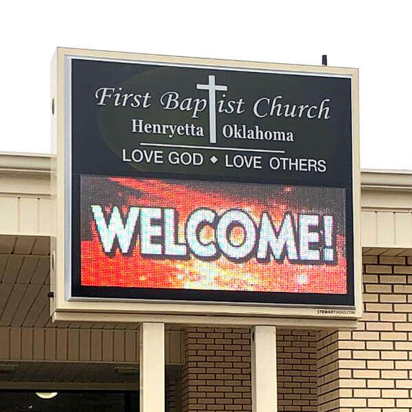 Church Sign for First Baptist Church