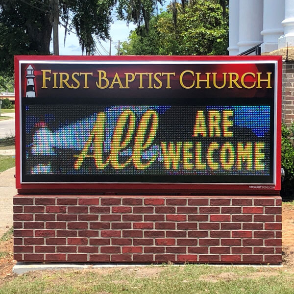 Church Sign for First Baptist Church