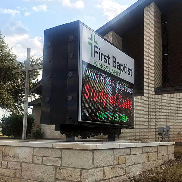 Church Sign for First Baptist Church