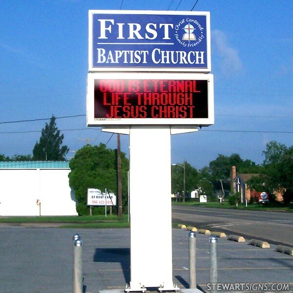 Church Sign for First Baptist Church Combes