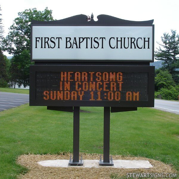 Church Sign for First Baptist Church  of Galeton