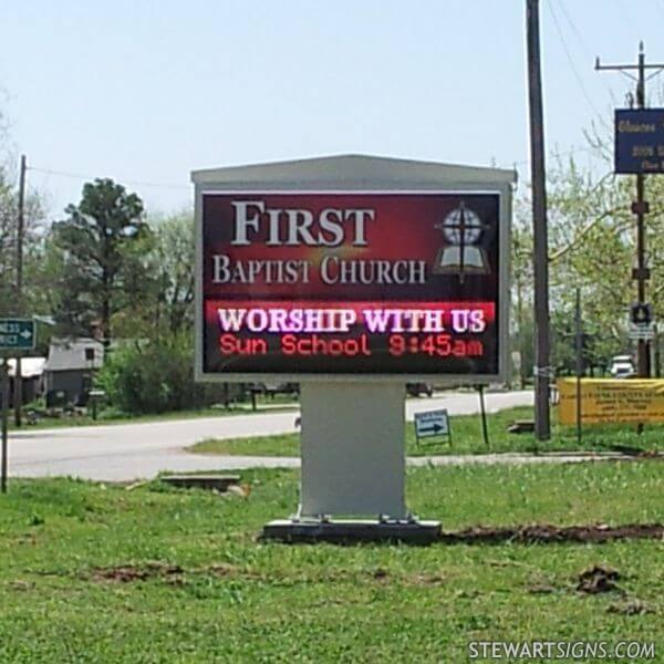 Church Sign for First Baptist Church
