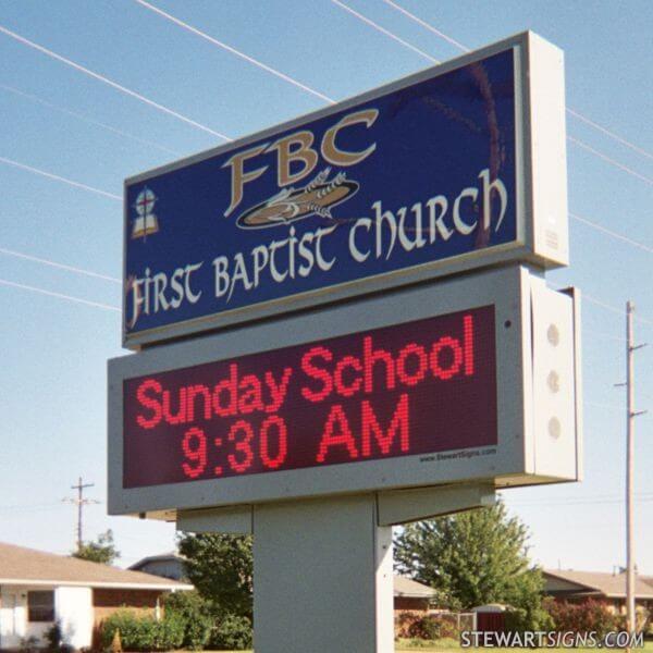 Church Sign for First Baptist Church