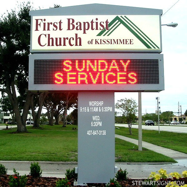 Church Sign for First Baptist Church