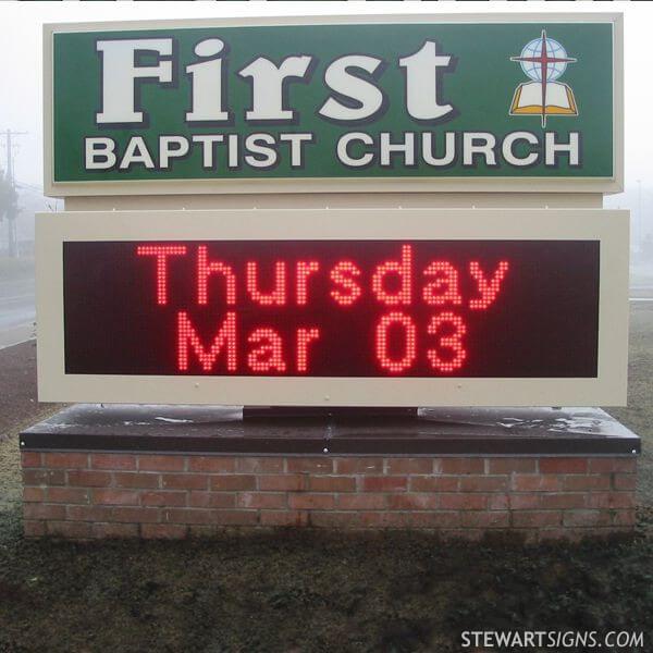 Church Sign for First Baptist Church of Lakewood