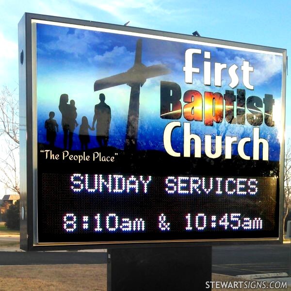 Church Sign for First Baptist Church