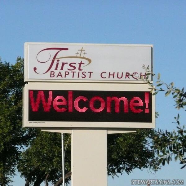 Church Sign for First Baptist Church