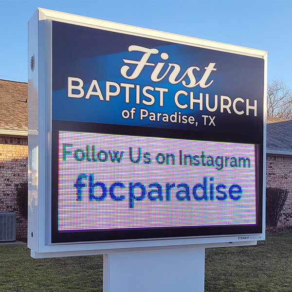 Church Sign for First Baptist Church