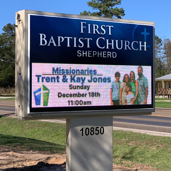 Church Sign for First Baptist Church