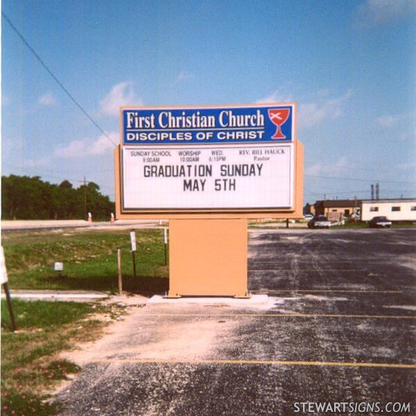 Church Sign for First Christian Church