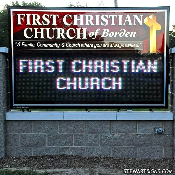 Church Sign for First Christian Church